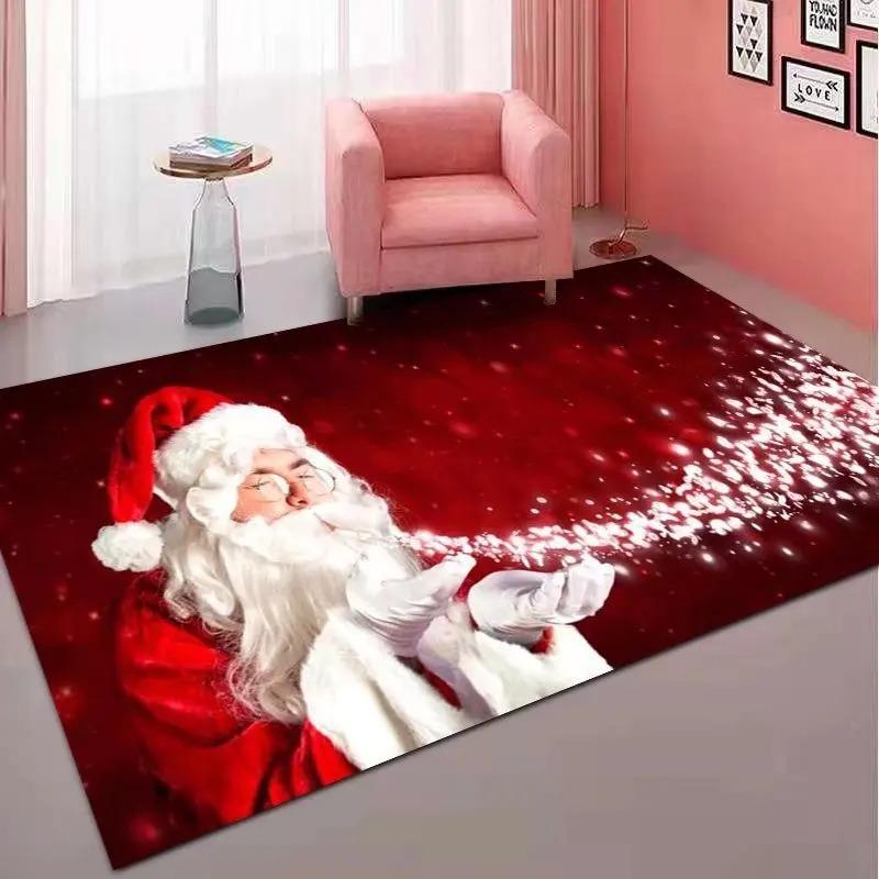 Christmas Non-slip Rugs Are Suitable for Living Room Entrances Bedrooms  Front Doors and Floor Mats for Home Decoration