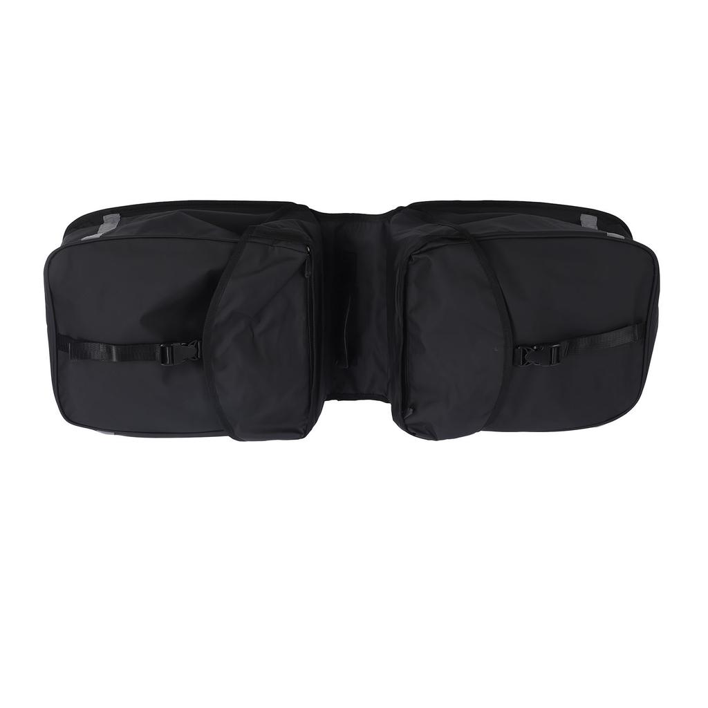 34L Bike Rear Seat Bag Waterproof Double Side Bicycle Saddle Bag with Reflective Strips for Bicycle Night Riding Cycling Black