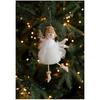 Festive Tree Decor Angel Hanging Decor Christmas Celebration Elegant Mesh Design For Holiday Decor Adorable Angel And Girl Decor