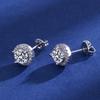 Cubic Zirconia Stud Earrings 1 Carat Diamond Look Earrings Elegant 360° Shiny Jewelry for Daily Wear Party Gift
