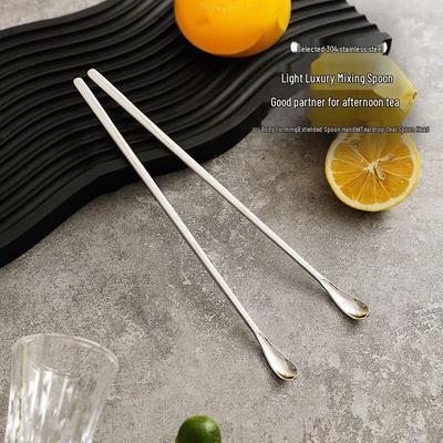 Cucchiai da mescolare in acciaio inossidabile 304 con manico lungo (2 pacchi)