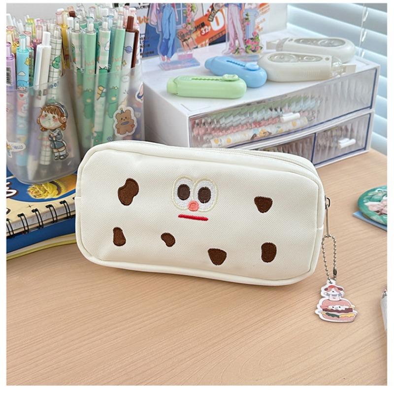 New cute cookie pencil bag Japanese simple large capacity Internet celebrity stationery box ins stationery store pencil bag