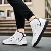 36-48 Autumn/winter Men's Leather Leather Plus Velvet Warm Winter Women's Casual Rubber Sneakers