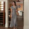 Simpeulleteulo Sr_Lace Navy Collar Check Dress