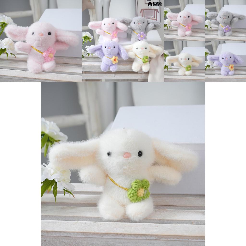 Cute Plush Rabbit Keychain Adorable Bear Doll Backpack Charm Soft Toy 16cm For Kids