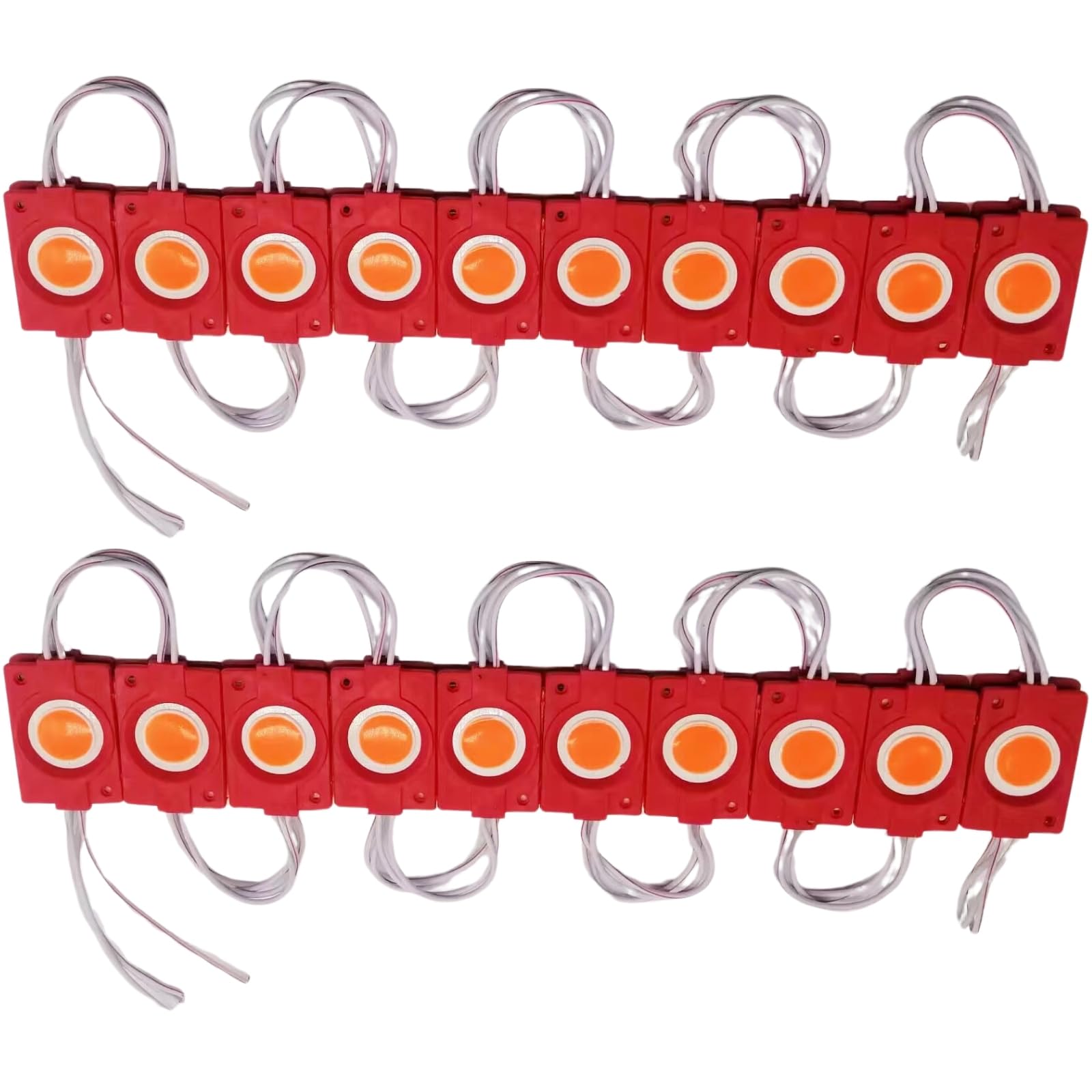 

24V Truck LED Marker, Side Lamp, Connection, Tire Light, Large, Work, Decorated Tape, COB, 20 pieces красный