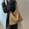 Fold Shoulder Bags for Women 2024 Winter New In Vintage Chain Large Capacity Leather Handbags Travel Totes Bag