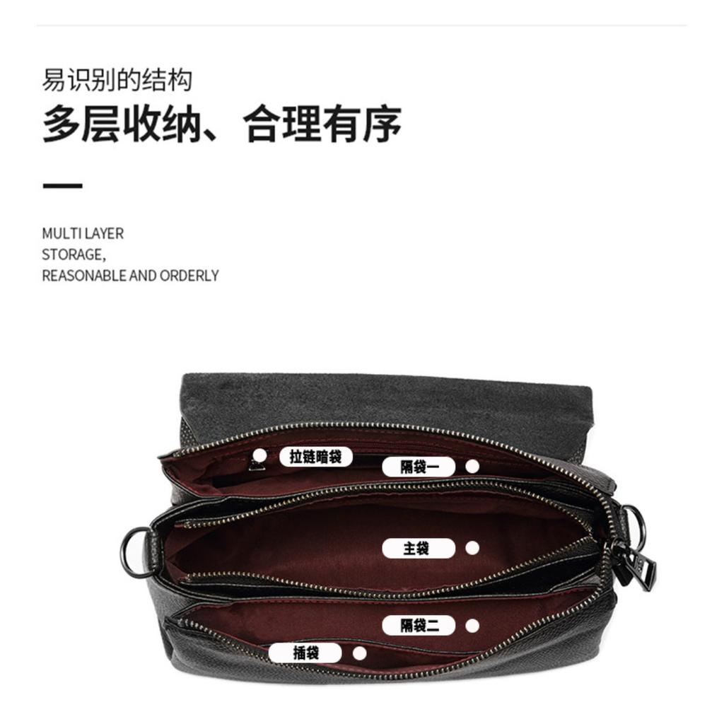 Hochwertige Leder-Umhängetasche Damen 2025 neue erste Schicht Rindsleder Damen-Tasche Temperament weiches Leder Crossbody Achseltasche