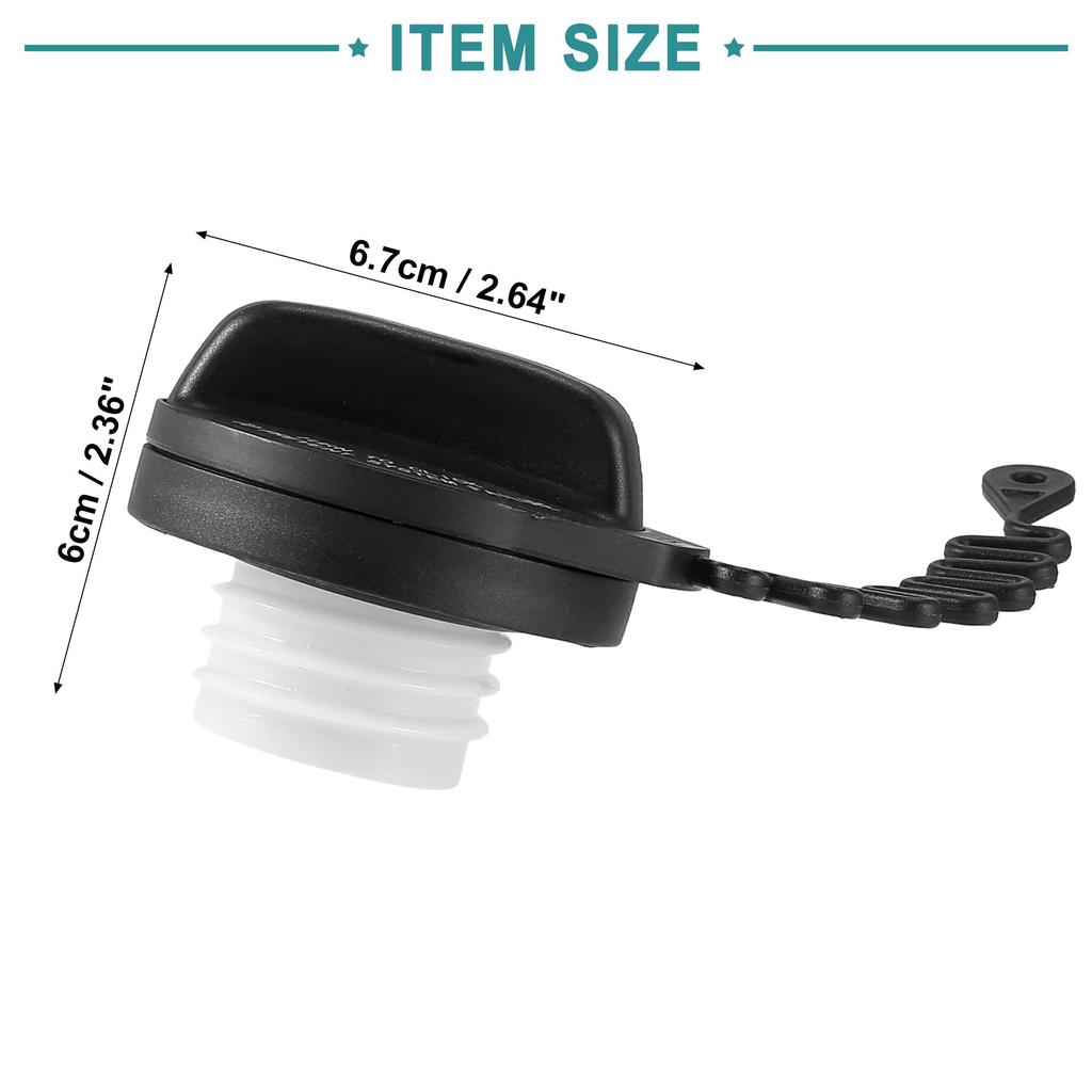 ACROPIX Fuel Tank Filler Cover for Volvo S60 Black 1 Pack