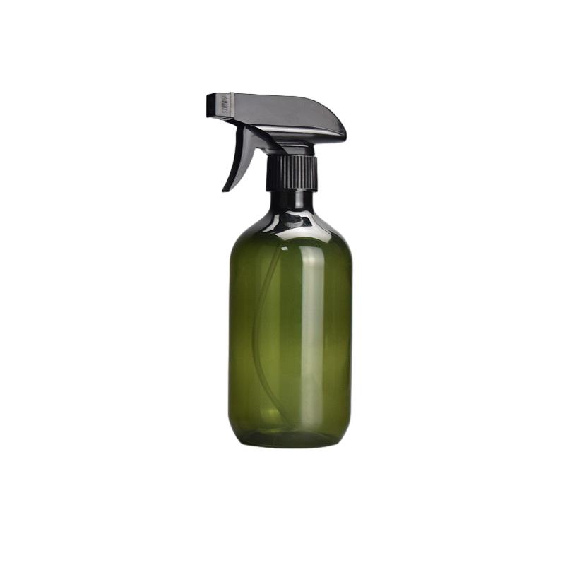 500ML Square Gun Spray Bottle PET Plastic Disinfection Water Bottle Alcohol Watering Bottle Gardening Supplies Brown/Green
