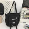 Streetwear Canvas Shoulder Bag For Men With Multiple Pockets For Daily Use