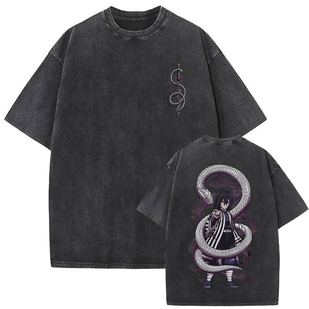 Anime Demon Slayer Tsugikuni Yoriichi Graphic T Shirt Men Women Clothing Casual Oversized T-shirts Harajuku Trendy Streetwear