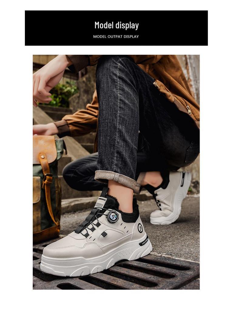 Pánské zimní kotníkové boty Martin s fleecovou podšívkou: Retro, Hřejivé, Trendy, Všestranné pracovní tenisky