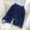 Summer Boys Casual Denim Shorts Fashion Solid Color Thin Loose Jeans Pants for 3-12 Years Kids Children Cotton Trousers