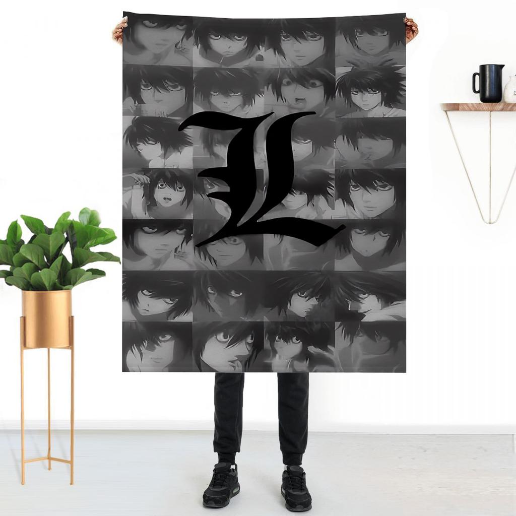 L Death Note Kniedecke Sofa Decken Haus und Dekoration Überwurf Bett Benutzerdefiniert Anime Flauschig Weich Luxus Überwürfe Kinder Süß