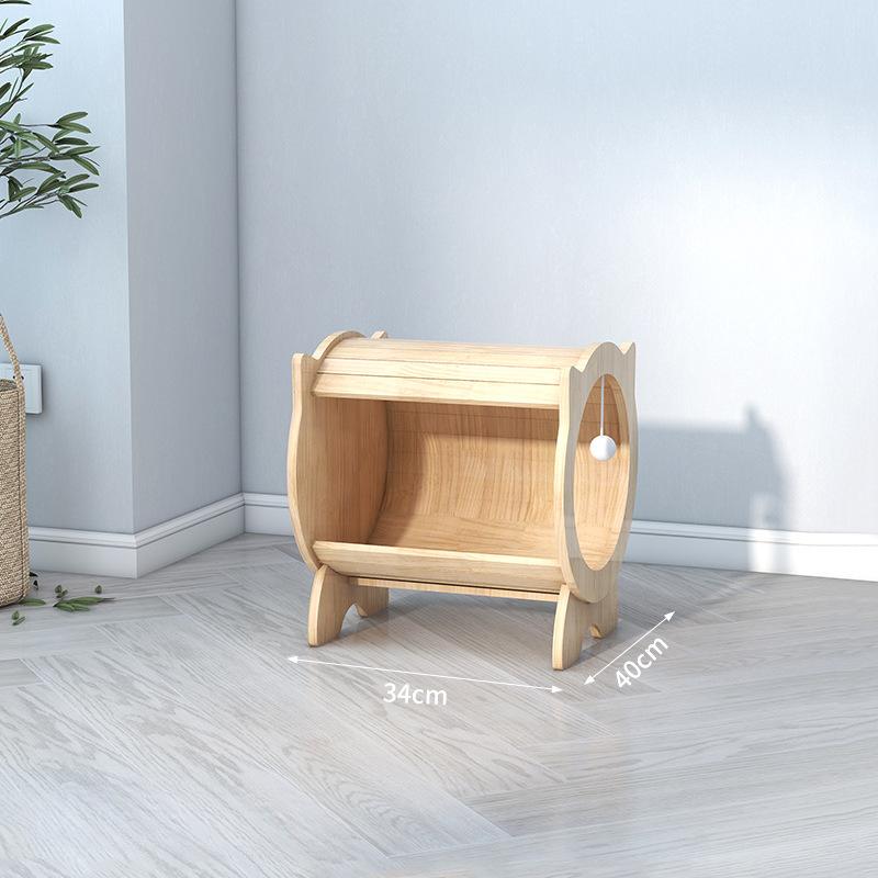 Multi-functional Cat House Carrier Solid Wood Cattery Space Capsule Cat's Nest Cats Scratching Board Pet Supplies Products