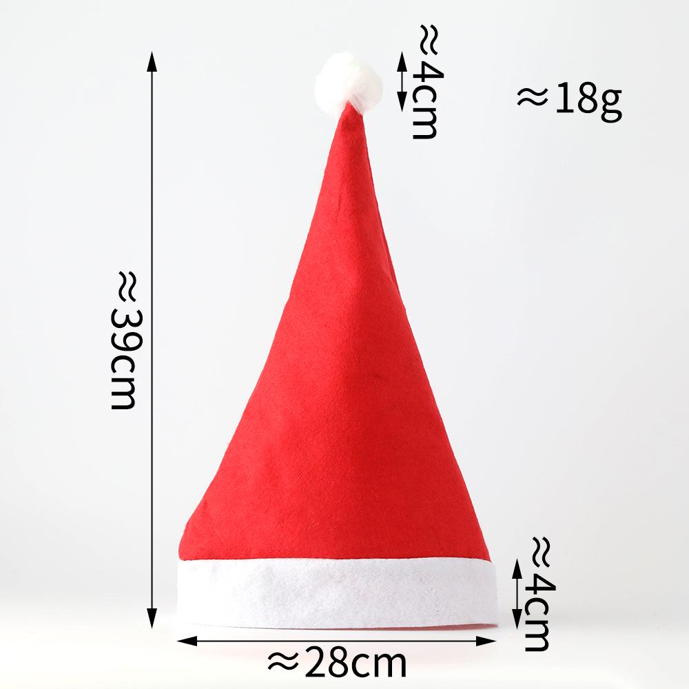 Santa Claus Costume Plush Christmas Hat - Non-Woven Festival Ornament