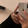 Vintage Simple and Versatile Old Roman Numerals Ring Female Korean Version Student Hip Hop Ins Tide Open Index Finger Ring