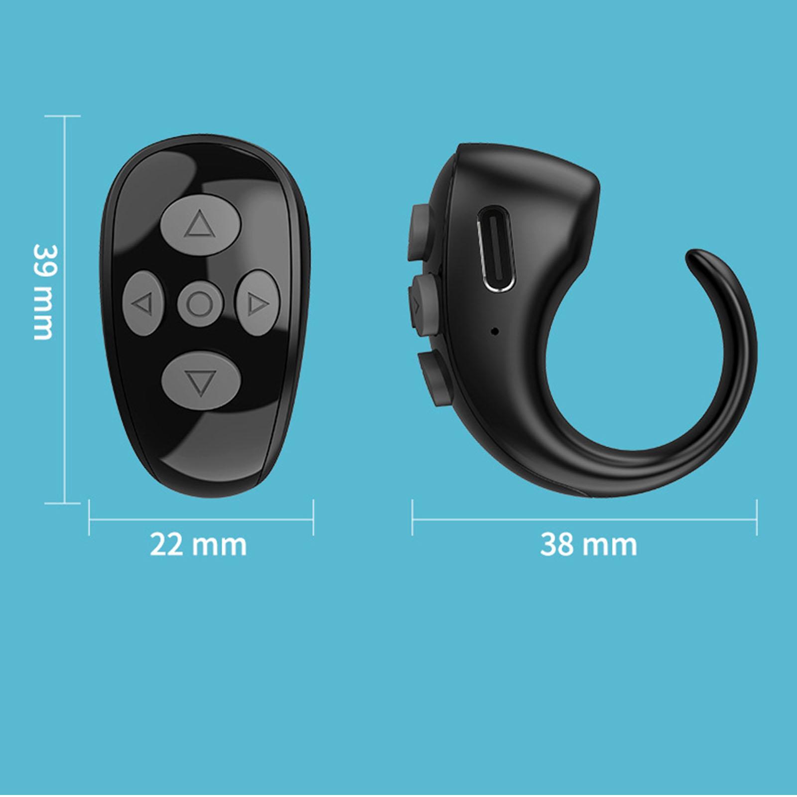 

40mAh Finger Page Turner Fingertip Wireless Remote Control for Tablets Laptops E Readers Smooth Connection