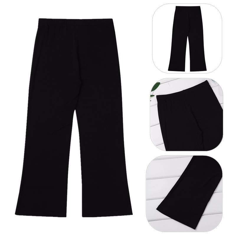 Kids Boys Basic Classic Stretchy Boot Cut Pants Trousers Dancewear for Jazz Dance Stage Performance