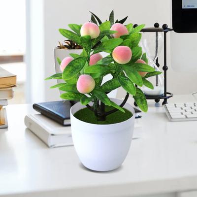 Künstliche Bonsai-Pflanzen aus zartem, realistischem Kunststoff mit dekorativen simulierten Früchten für das Büro