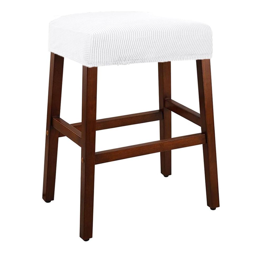 Elastic Rectangle Bar Stool Covers Vanity Stool Cover Jacquard Chair Seat Slipcover Counter Stool Covers Saddle Seat Cover