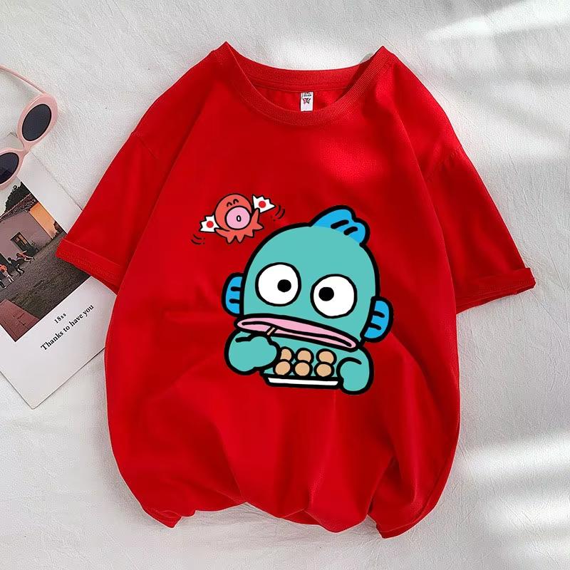 Plus Size Women's 2026 New Hangyodon Pattern Printed T-shirt Summer Minimalist Casual Texture High Quality Loose Pullover Tops
