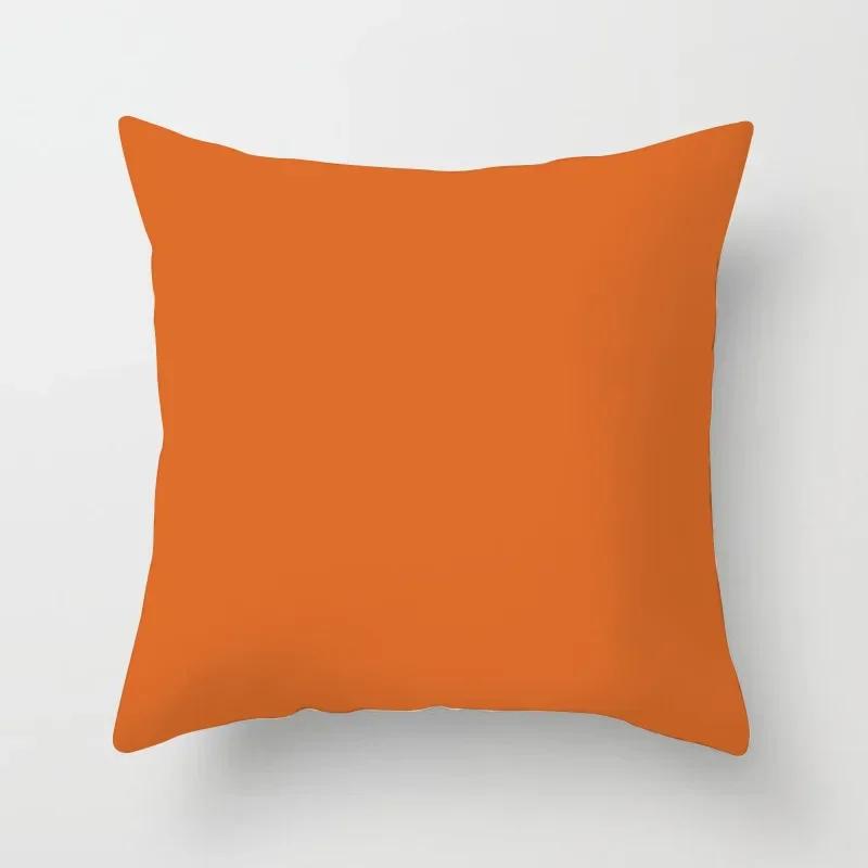 Nordic Orange Pattern Sofa and Bedside Pillow Cover Modern Simple Casual Waist Head Pillow Cushion Cover Pillows Decor Home 45cm