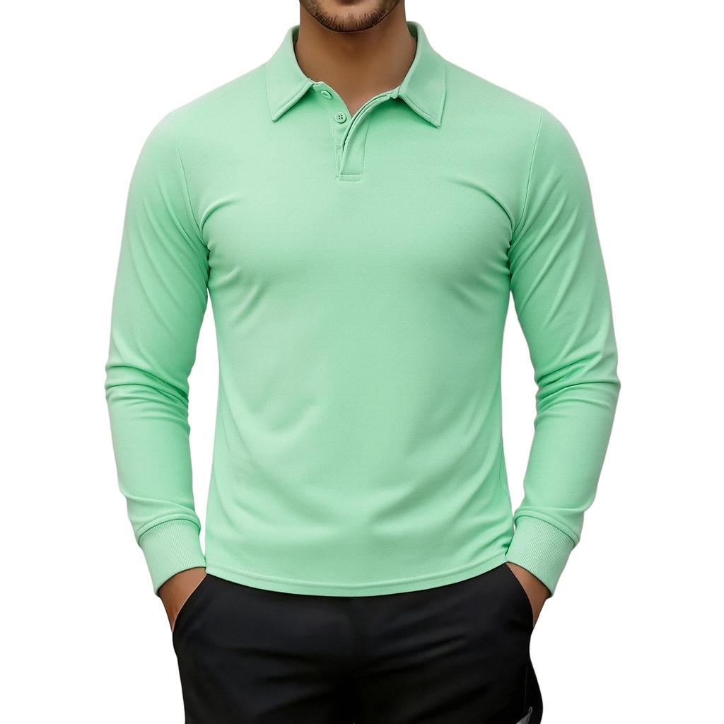 Men's Casual Button-Down Lapel Long-Sleeve Shirt