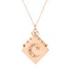 Personalized Necklace Open And Close Moon Zircon Photo Album Pendant Necklace Collarbone Chain Electroplated Gold Color Retention