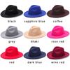 Vintage Wide Brim Cowboy Hat Women Men Dress Dance Party Stage Performance Jazz Cap Panama Fedora Hat