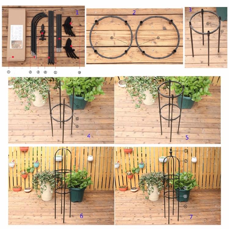 Rust-resistant Garden Stainless Steel Trellis U-Shaped Rings Garden Plant Stake