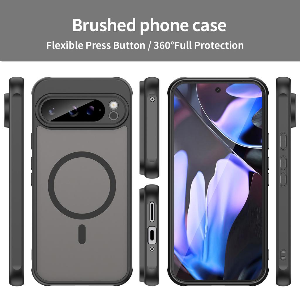 Google Pixel 9 Pro Phone Case,Magnetic Shockproof Phone Case,Bumper Hybrid Cover for Google Pixel 9 Pro