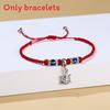 Owl Flower Turtle Elephant Pendant Weaving Bracelet With Alloy For Gift And Travel