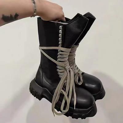 Fashion Boots  New Lace-Up Platform Shoes Leather Boots Women British Short Boots Ladies Ankle Boots Fashion Female Boots
