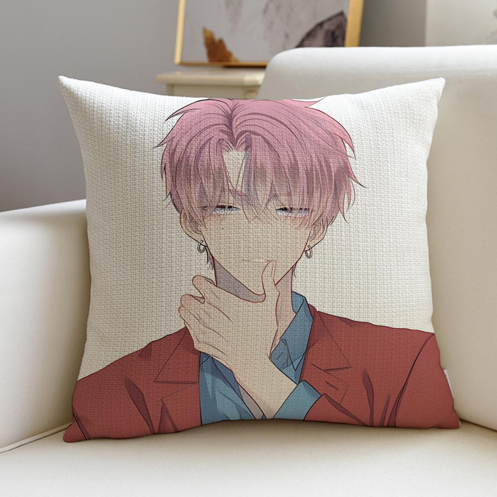 Romantic TTamons BSideS Cushion Cover Breathable and skinfriendly linen pillowcase square removable and washable cushion