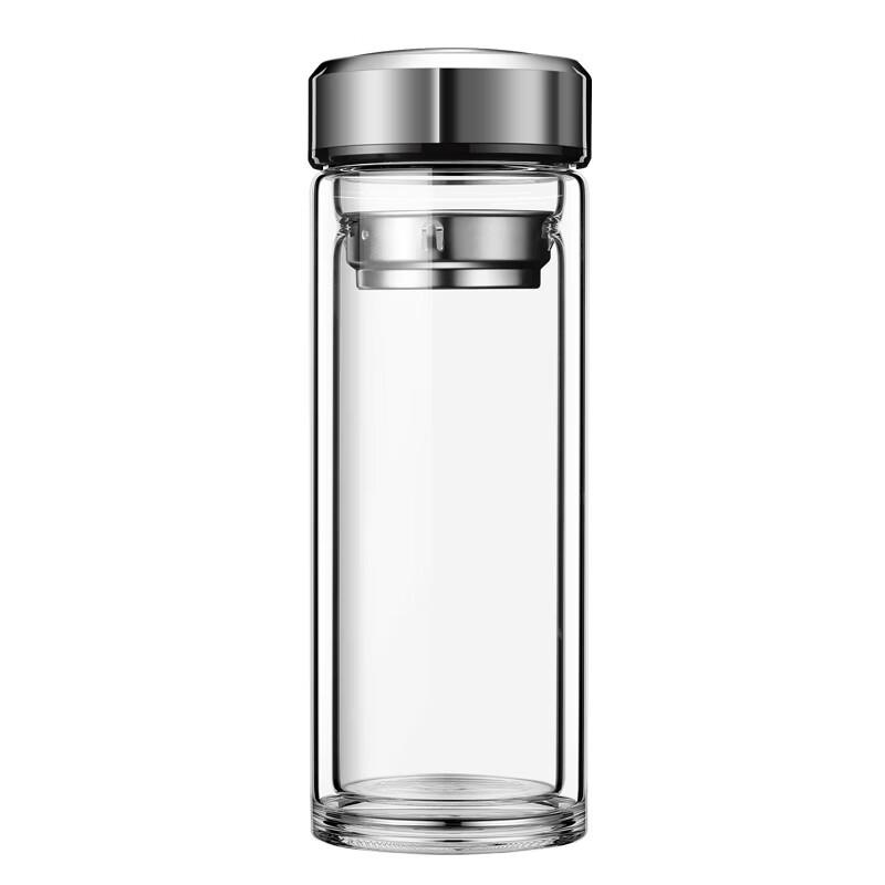 OLOEY Double-Layer Heat-Insulated Glass Mug