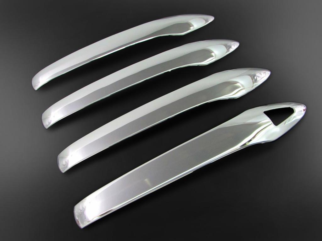 BRIGHTZ Camry AXVH70 AXVH75 Finish Stainless Steel Door Handle AXVH H70 70 H75 75 Ultra-Mirror Covers, 4-Piece Half-Type [PRIUS50-NOBU-HS-A3B1C0]
