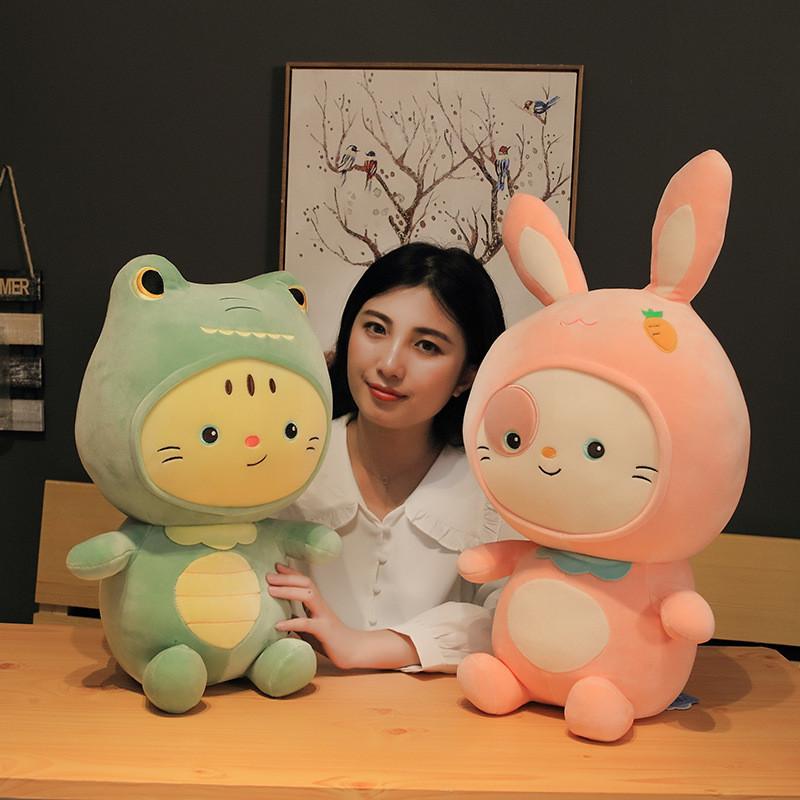 Light Enchanting 45cm Green Cat Stuffed Animal Plush Toy For Weddings And Celebrations Birthday