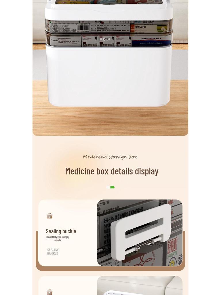 Large Capacity Transparent Medicine Storage Box - Multi-Layer Family First Aid Organizer
