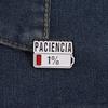 'Paciencia 1%' Spanish Phrase Badge - Low Patience Pin with Cute Spanish Language Accessory, Funny Gift for Friends, Relatable for &, Spanish Speakers