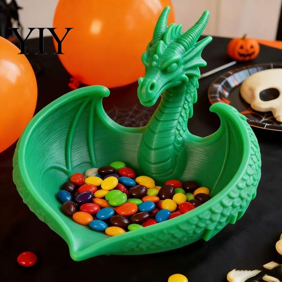 New Chinese Style Decor 3D Printed Dragon Storage Box, Modern Desk Organizer for Keys Jewelry Unique Gift Idea Candy, Flying Figurine Home Office,