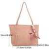 PU Leather Shoulder Bag Large Capacity Tote Bag Fashion Student School Bag