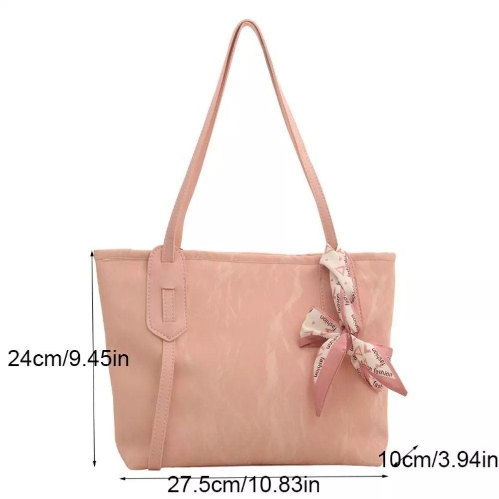 PU Leather Shoulder Bag Large Capacity Tote Bag Fashion Student School Bag