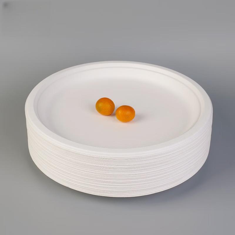 Disposable White Round Paper Plates