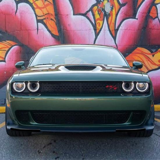 Front Bumper Guard Lip Protector Trim For Dodge Challenger Rt Gt Srt 2015+