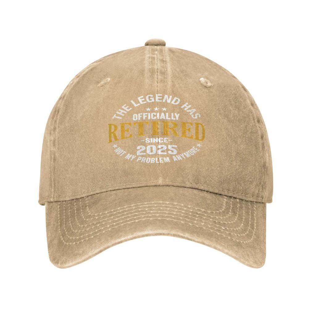 Baseball Cap Yellow RETIRED Since 2025 Summer Street Style Trucker Hat  Unisex Adult Print Hunting Camping Adjustable Baseball Caps