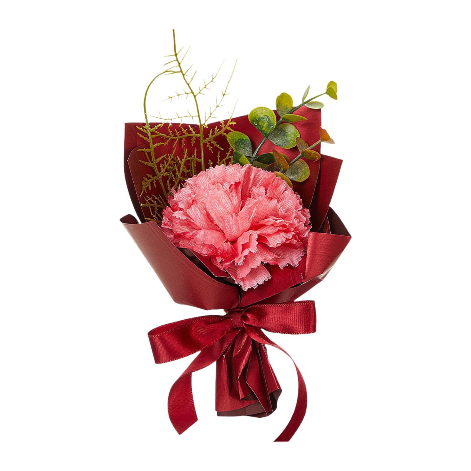 

Wedding Bridal Bouquet Ornament Centerpieces Bridal Hand Flower Artificial Flowers for Ceremony Party Home Festival Anniversary розовый
