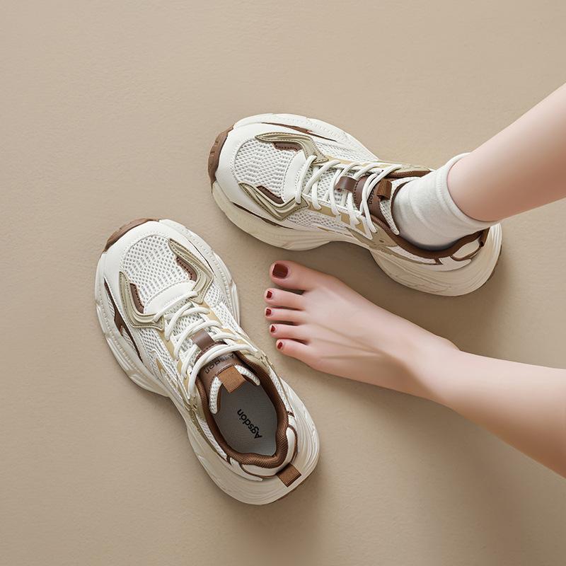 Augustine silver dad shoes women's 2025 new summer thick-soled small and light casual sports shoes ins