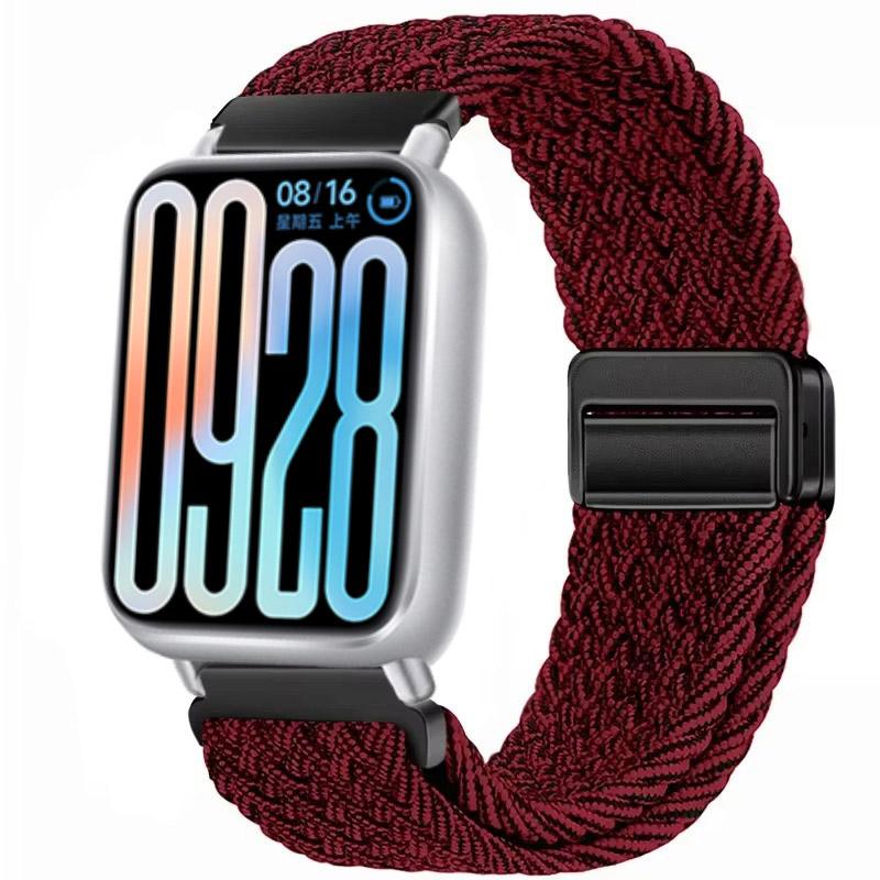 Bracelet en nylon pour Xiaomi Band 8Pro/9Pro Tressé à boucle magnétique Respirant Réglable Bracelet pour Redmi Watch 5-4 Bracelet de montre
